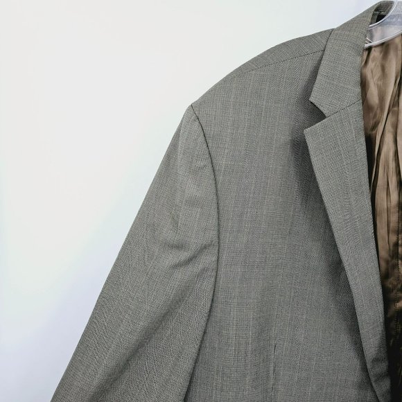 Ralph Lauren LRL Jacket Blazer Sport Coat 50L Tan Brown Grey Microplaid Designer - Picture 4 of 14
